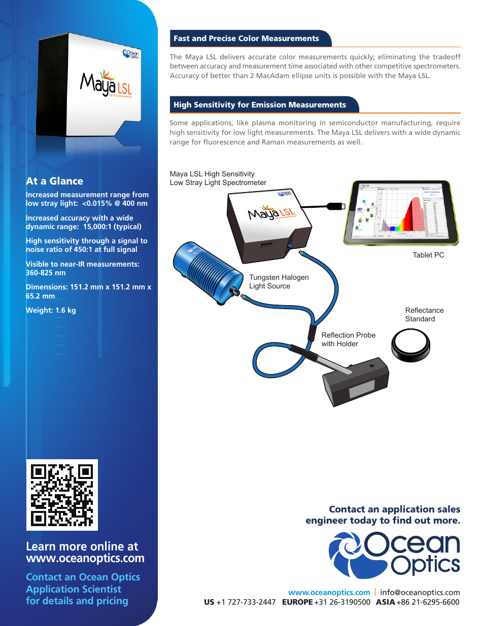 At a glance | Ocean Optics Maya LSL User Manual | Page 2 / 2