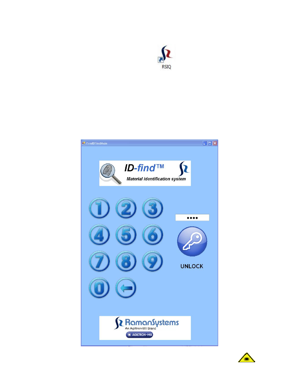 Default pin is 1234 | Ocean Optics PinPointer User Manual | Page 9 / 16