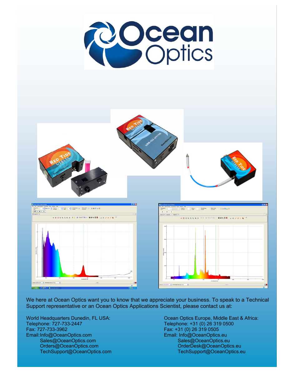 Ocean Optics Red Tide Guide User Manual | 12 pages