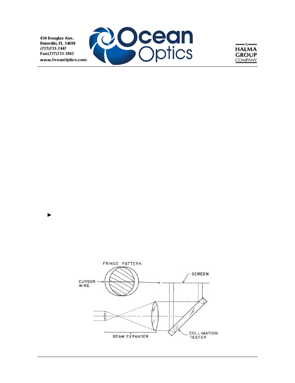 Ocean Optics Collimation tester User Manual | 6 pages