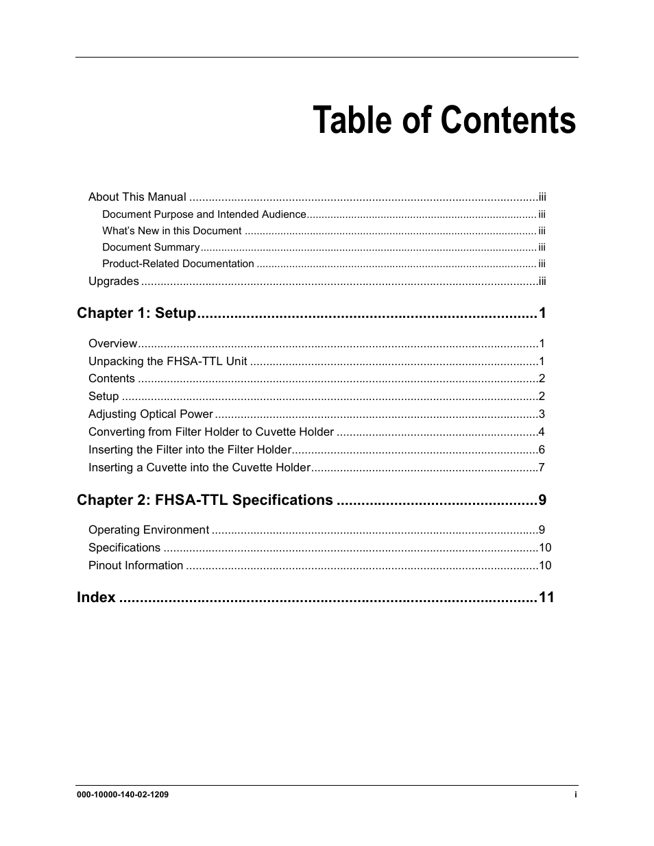 Ocean Optics FHSA-TTL User Manual | Page 3 / 18