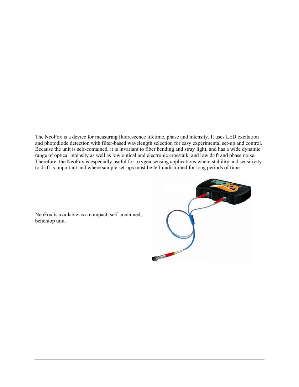 Introduction, Neofox system overview, Neofox | Chapter 1: introduction, Pter 1, Chapter 1 | Ocean Optics NeoFox User Manual | Page 11 / 77