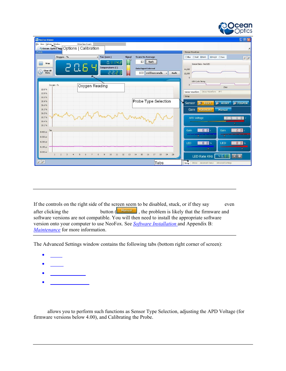 Setup | Ocean Optics NeoFox User Manual | Page 30 / 77