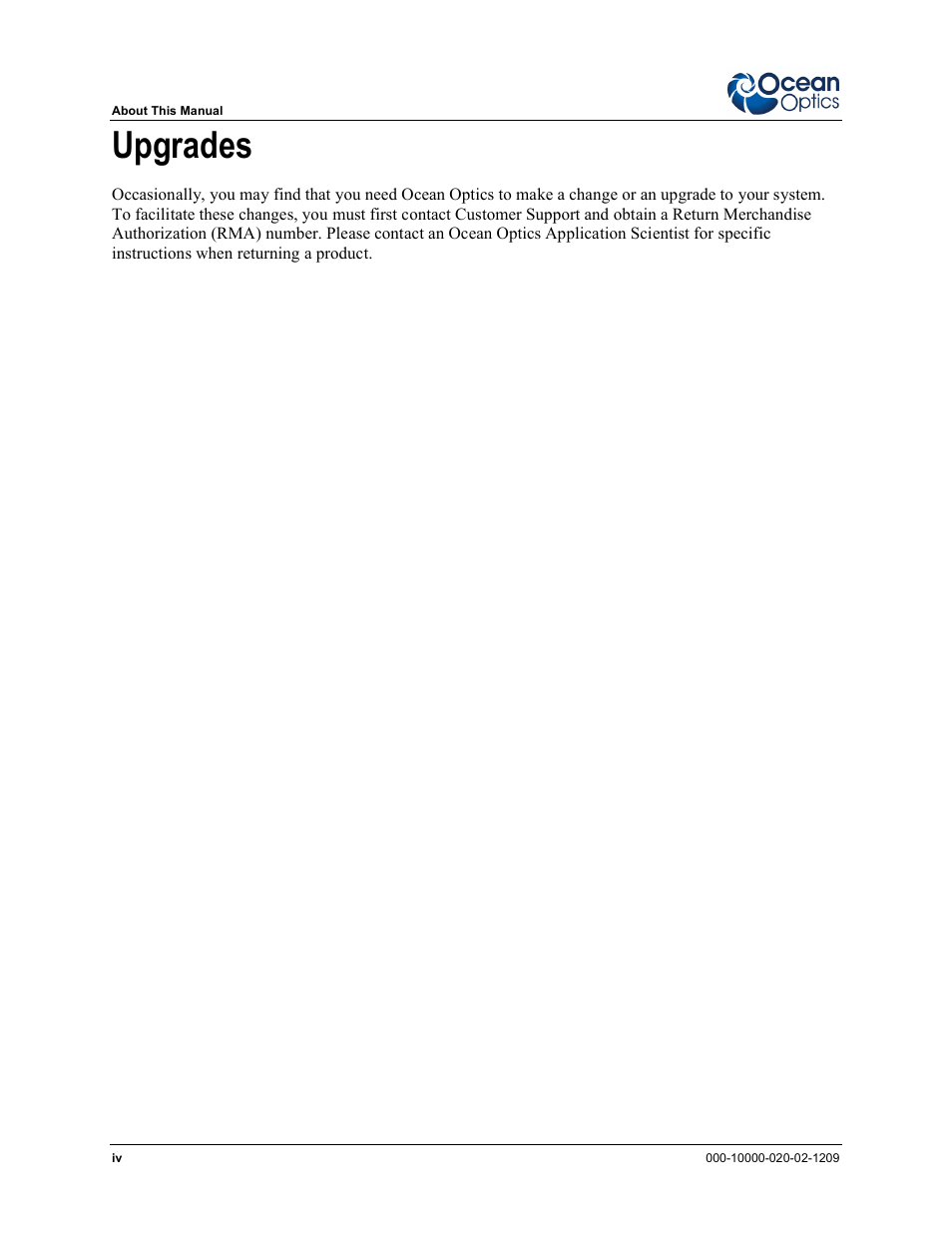 Upgrades | Ocean Optics D-2000 User Manual | Page 8 / 24