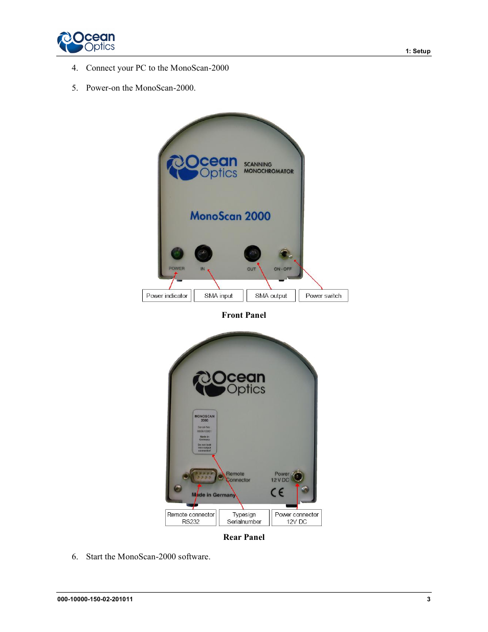 Ocean Optics MonoScan2000 User Manual | Page 11 / 22