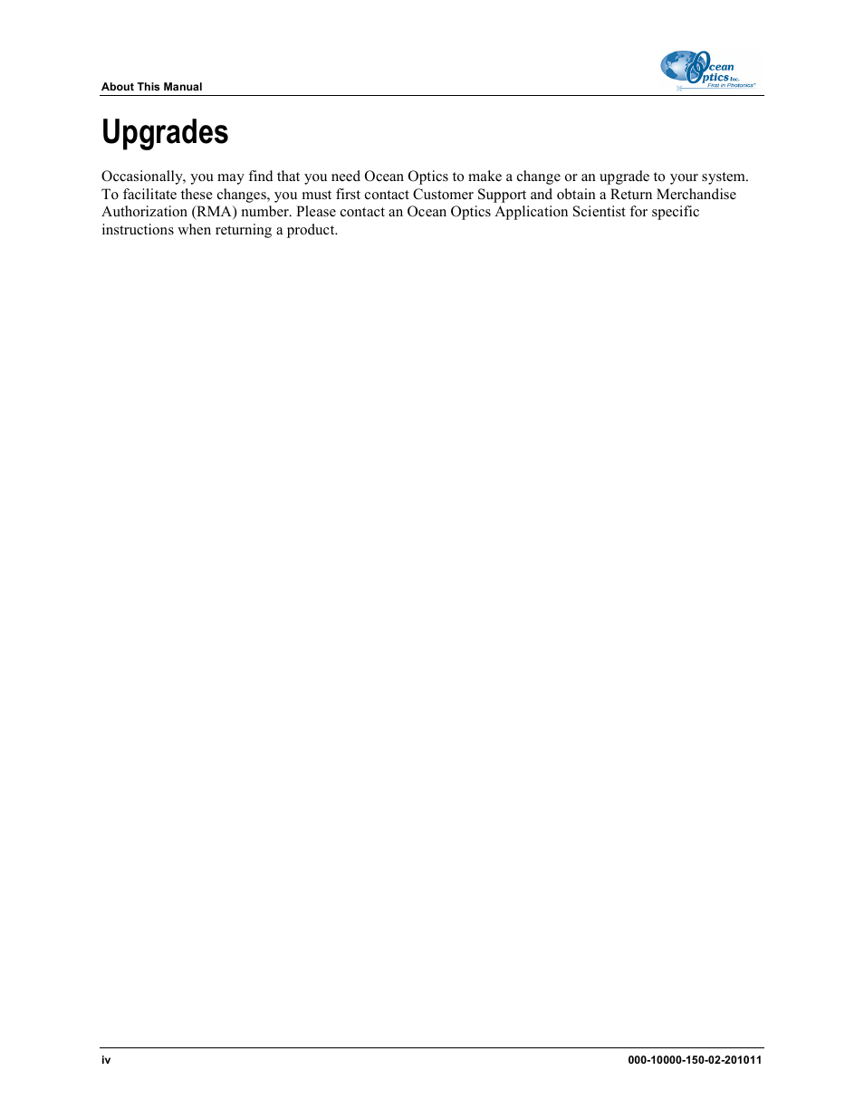 Upgrades | Ocean Optics MonoScan2000 User Manual | Page 8 / 22