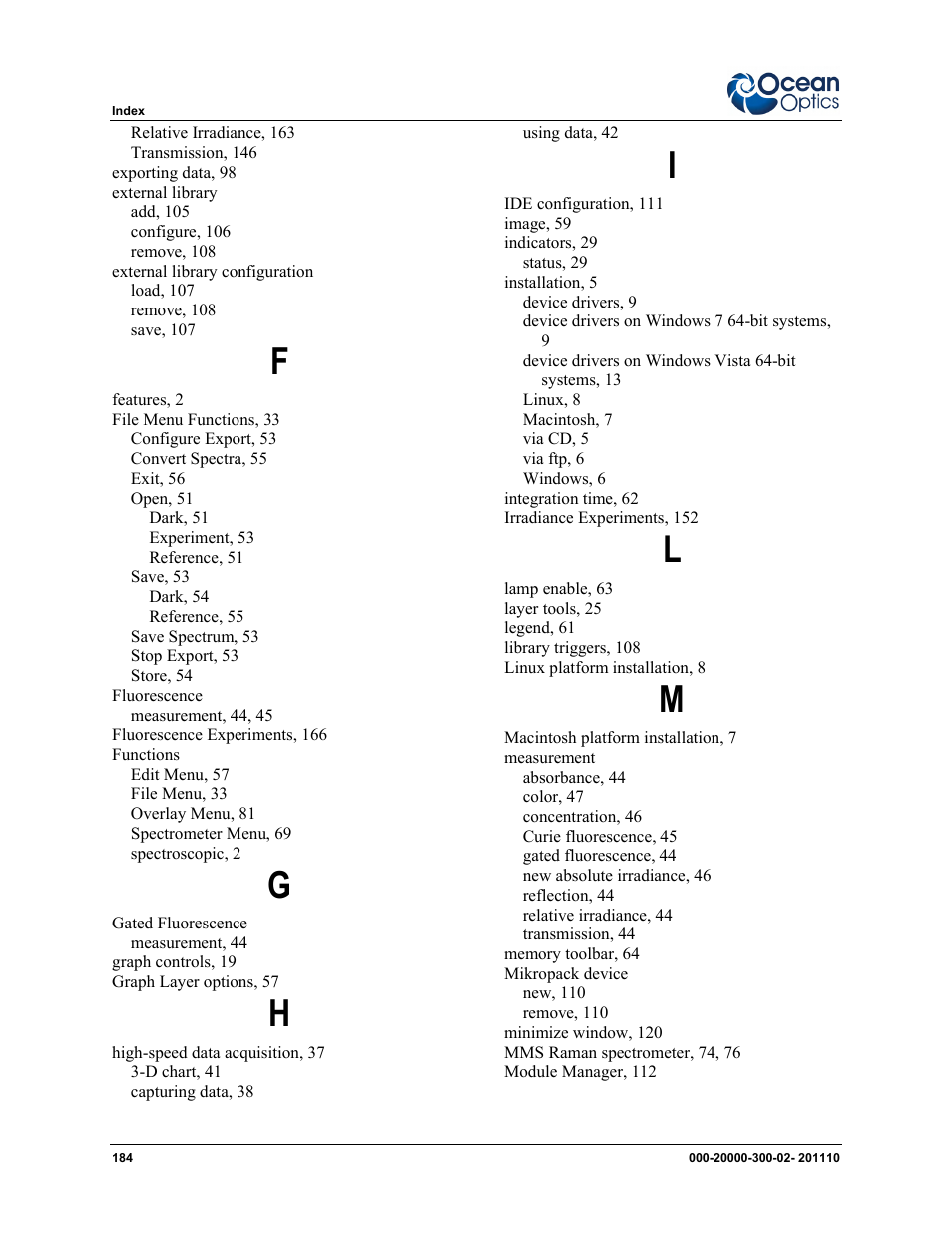 Ocean Optics SpectraSuite User Manual | Page 196 / 198