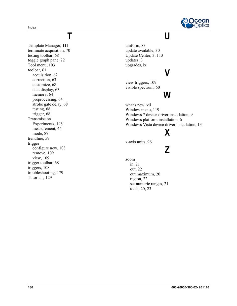 Ocean Optics SpectraSuite User Manual | Page 198 / 198