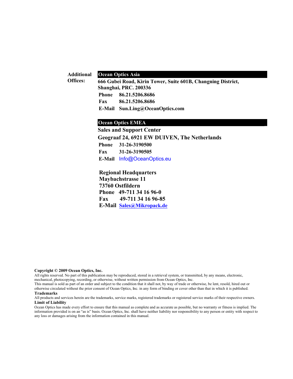 Ocean Optics SpectraSuite User Manual | Page 2 / 198