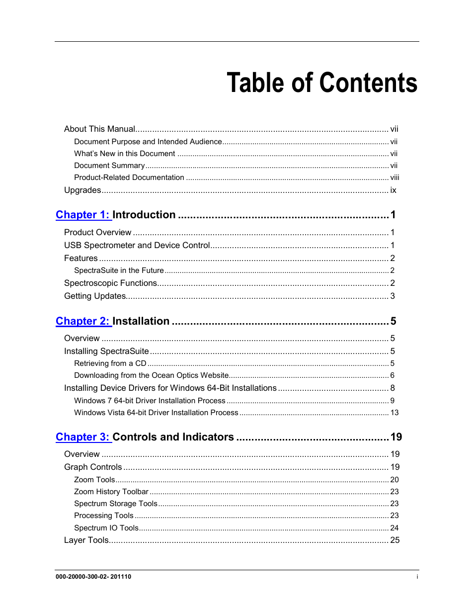 Ocean Optics SpectraSuite User Manual | Page 3 / 198