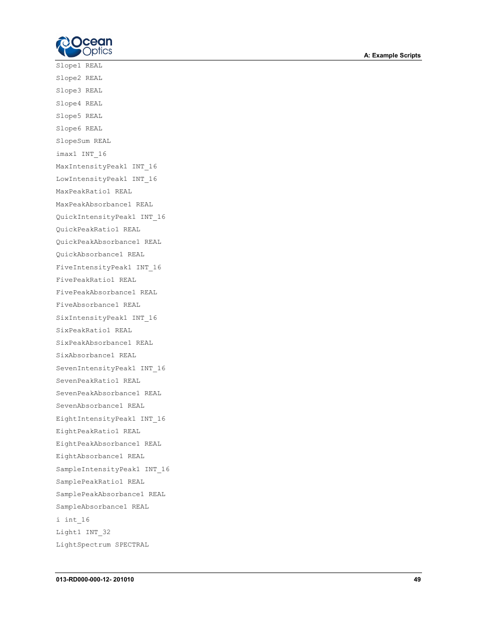 Ocean Optics Jaz Scripting Language and Scripting Engine User Manual | Page 57 / 74