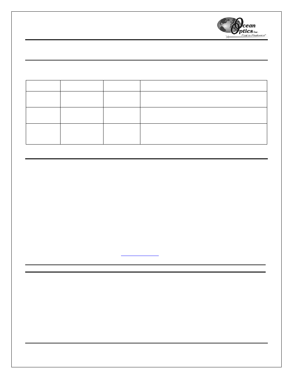Interface options, Shipment components, Packing list | Wavelength calibration data sheet | Ocean Optics USB2000 User Manual | Page 8 / 43