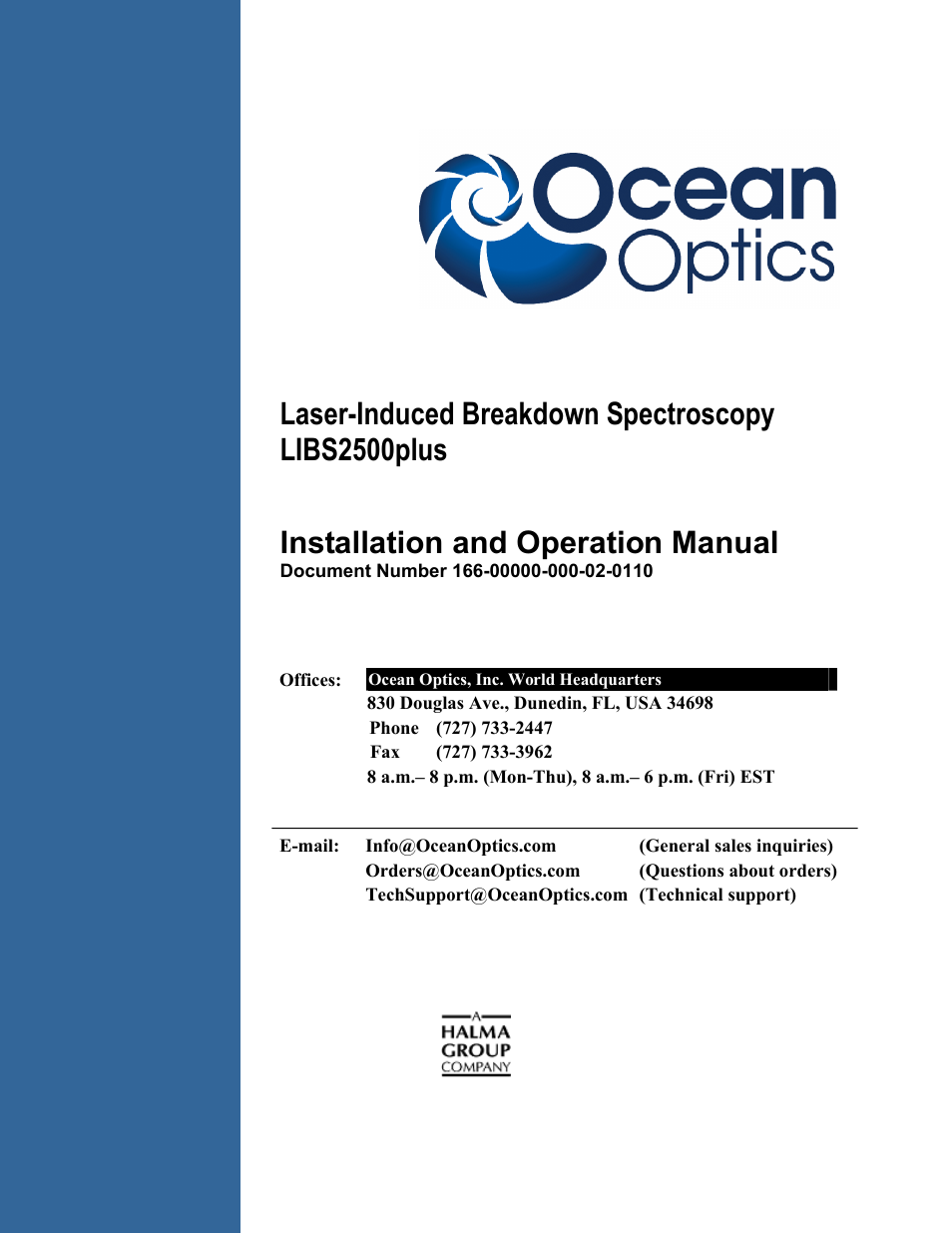 Ocean Optics LIBS2500plus User Manual | 64 pages