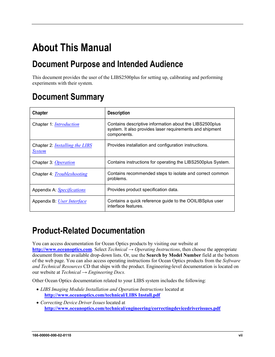 Laser requirements for libs25, Libs imaging module, Other required | Chapter 2: installing the libs system, Aging module cam, About this manual, Document purpose and intended audience, Document summary, Product-related documentation | Ocean Optics LIBS2500plus User Manual | Page 9 / 64
