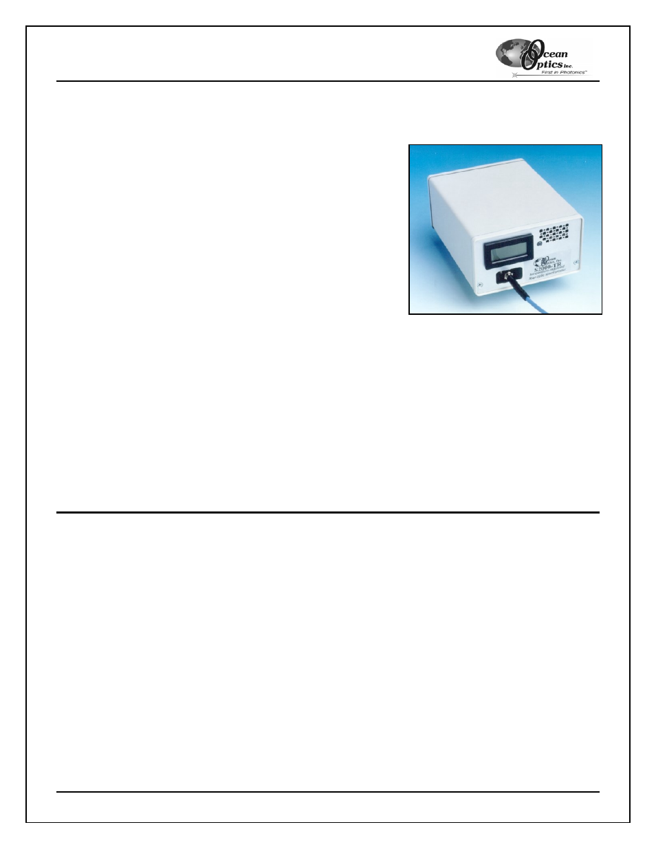 Ocean Optics TR-2 Thermoelectric Temperature Regulator User Manual | 4 pages
