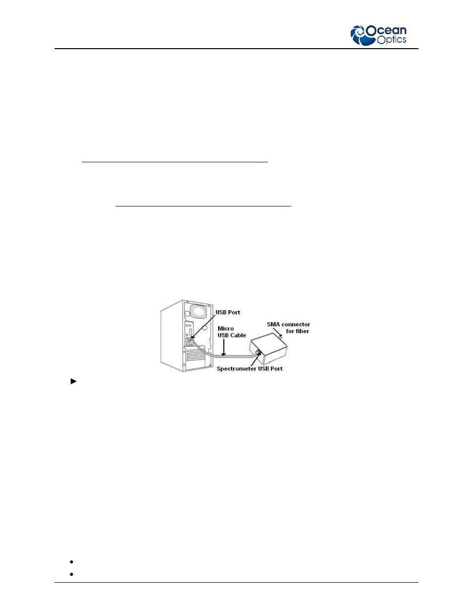 Installation, Installing oceanview software, Installing spectrasuite software | Installing your spectrometer, Start-up, In oceanview | Ocean Optics STS Install User Manual | Page 2 / 6