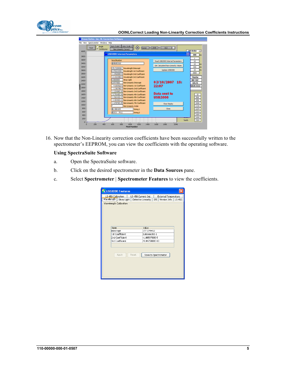 Ocean Optics OOINLCorrect User Manual | Page 5 / 6