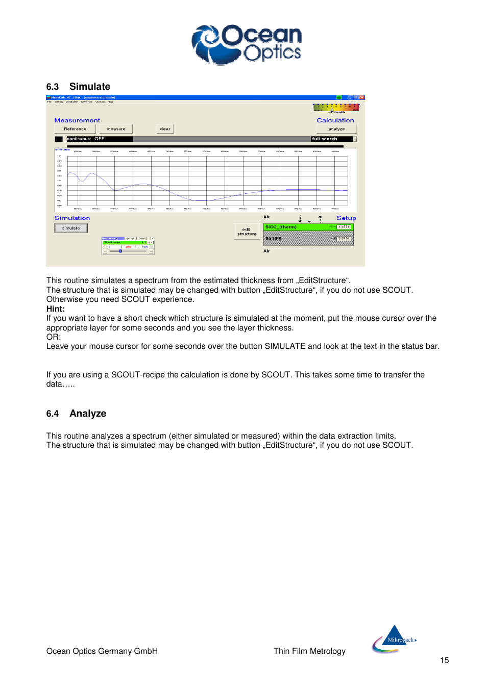 Ocean Optics NanoCalc User Manual | Page 16 / 81