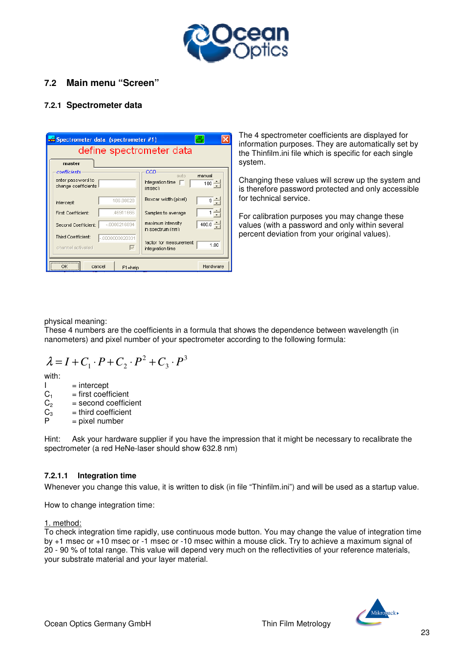 Ocean Optics NanoCalc User Manual | Page 24 / 81