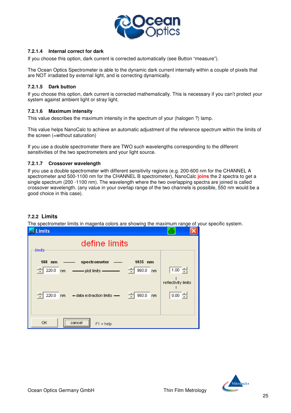 Ocean Optics NanoCalc User Manual | Page 26 / 81