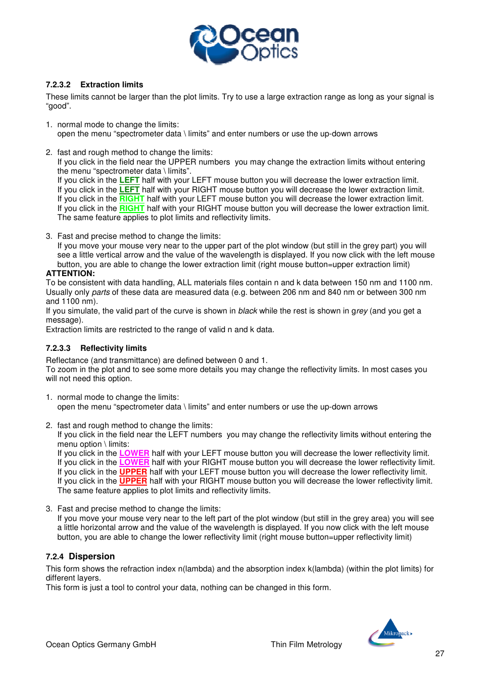 Ocean Optics NanoCalc User Manual | Page 28 / 81