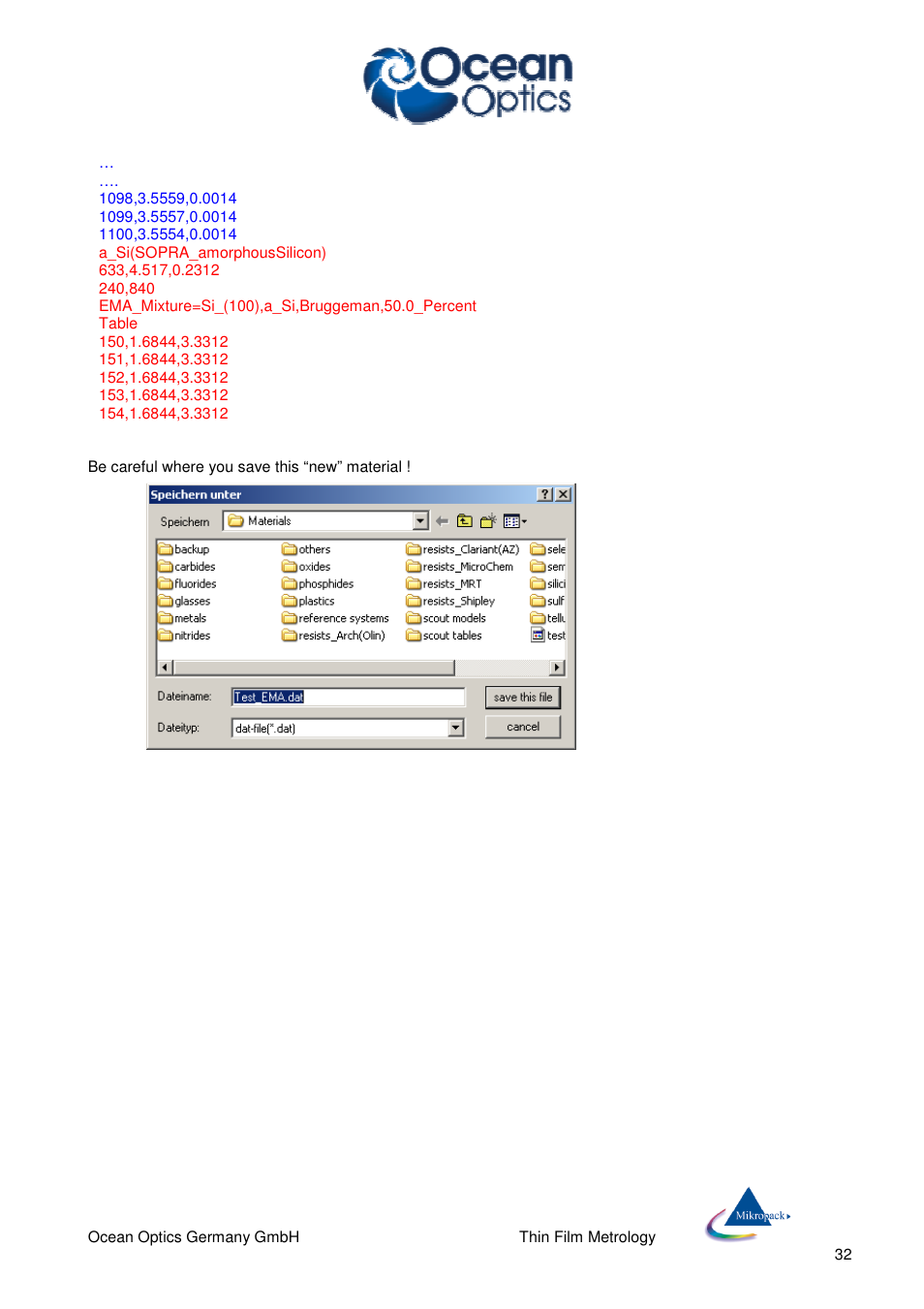 Ocean Optics NanoCalc User Manual | Page 33 / 81