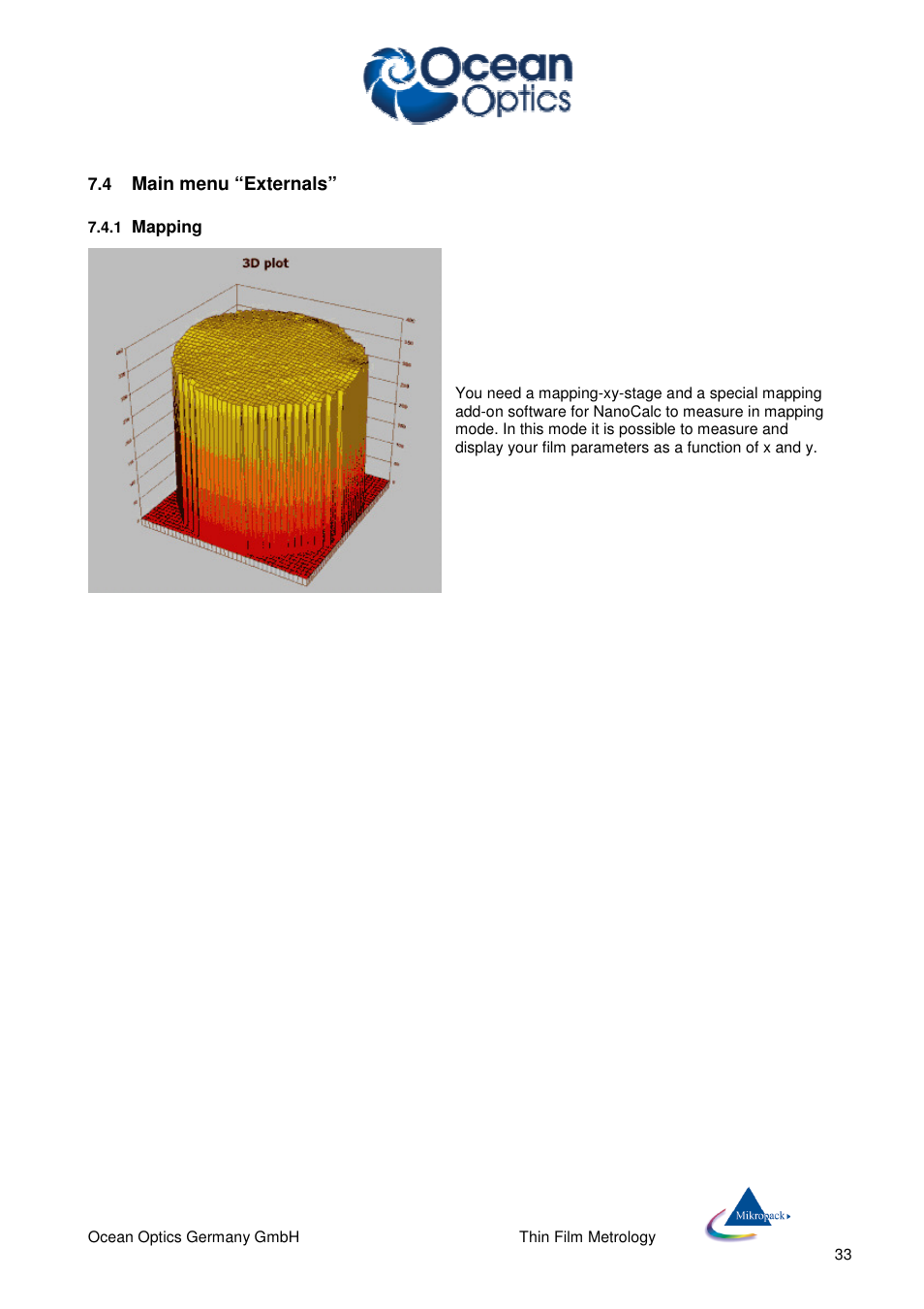 Ocean Optics NanoCalc User Manual | Page 34 / 81