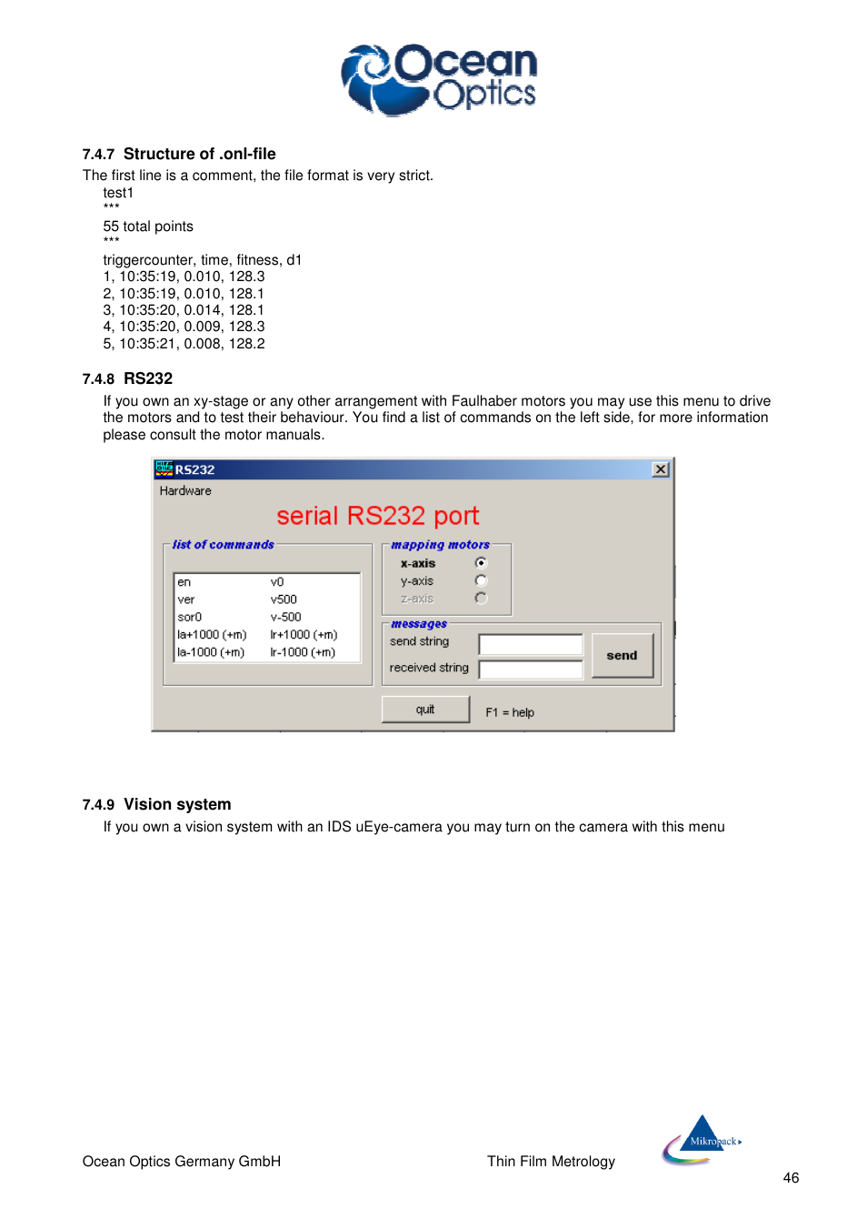 Ocean Optics NanoCalc User Manual | Page 47 / 81