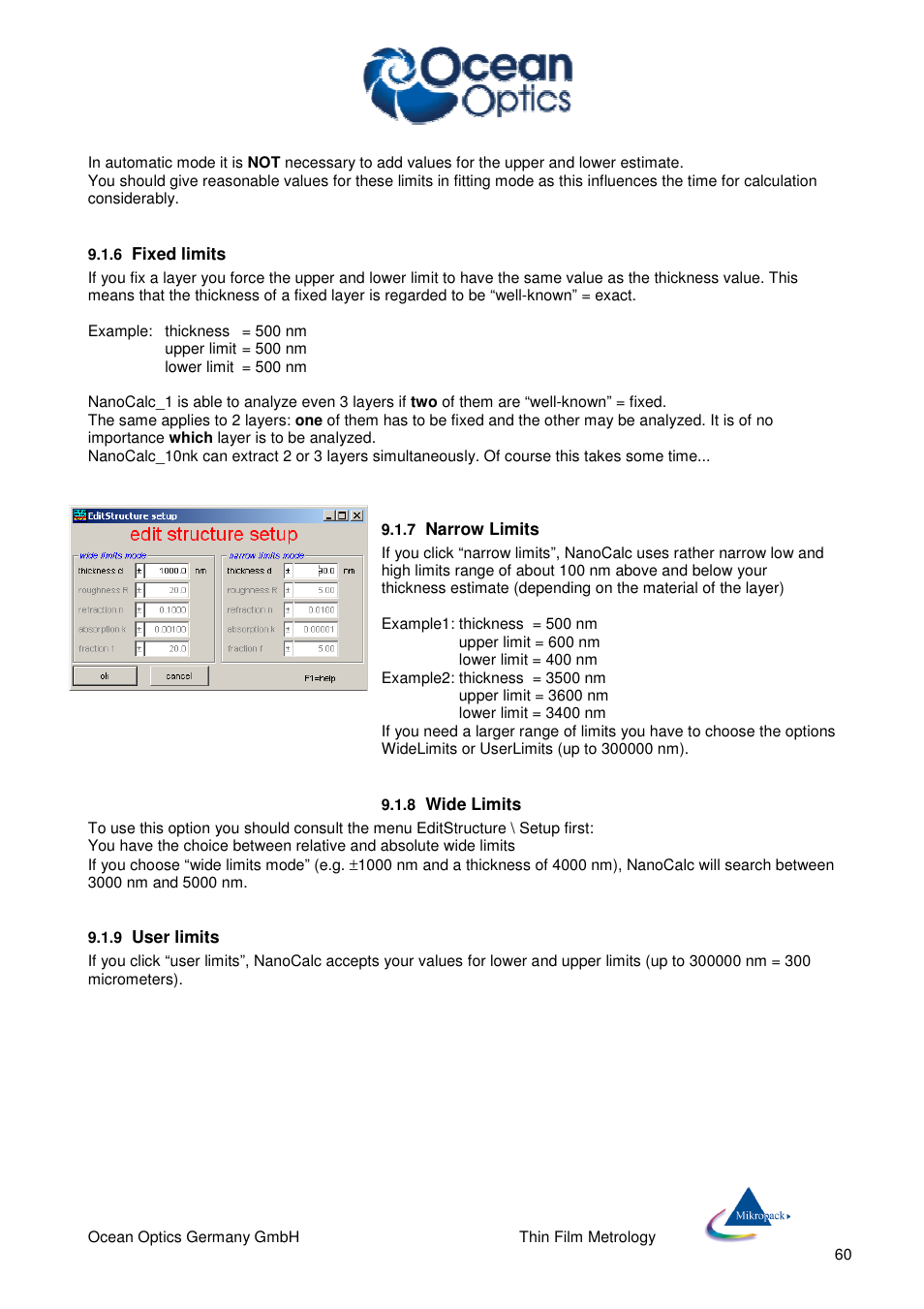 Ocean Optics NanoCalc User Manual | Page 61 / 81