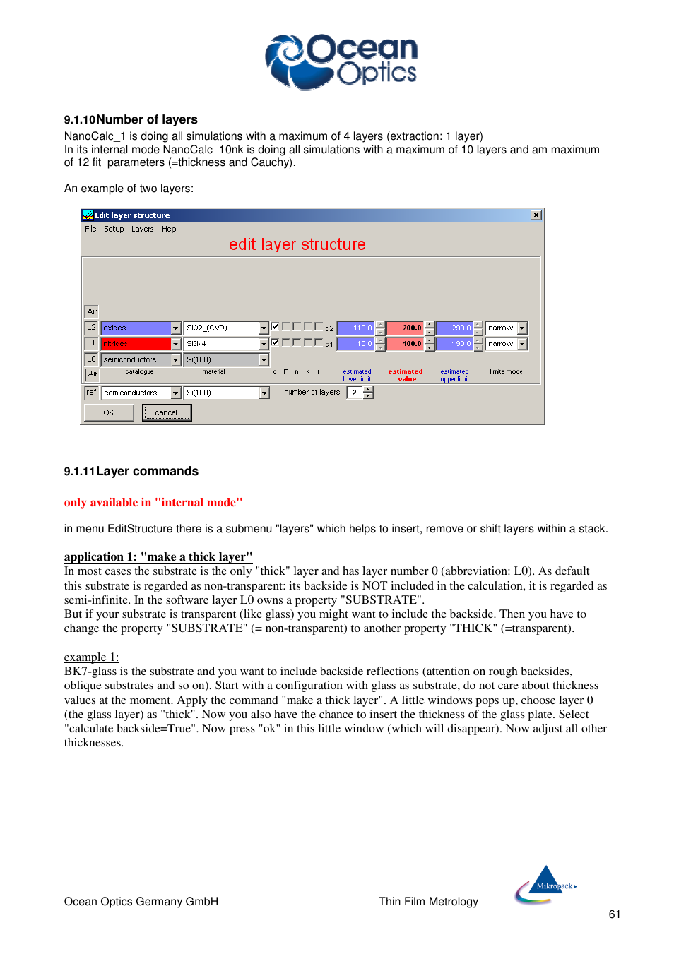 Ocean Optics NanoCalc User Manual | Page 62 / 81