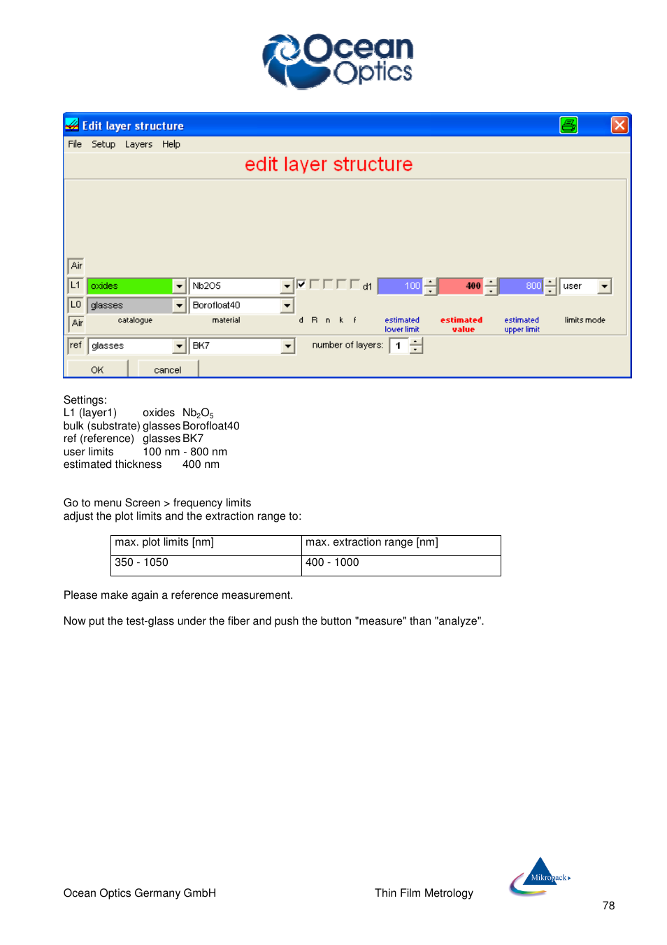 Ocean Optics NanoCalc User Manual | Page 79 / 81