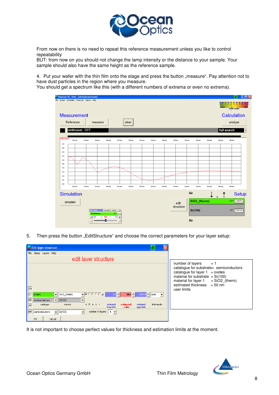 Ocean Optics NanoCalc User Manual | Page 9 / 81