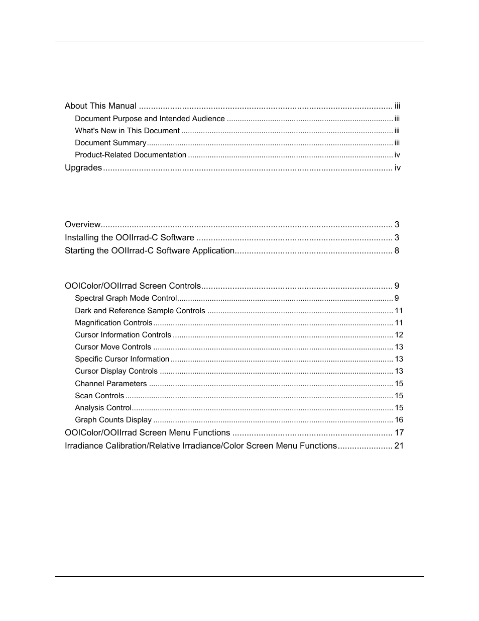 Ocean Optics OOIIrrad-C User Manual | Page 3 / 72