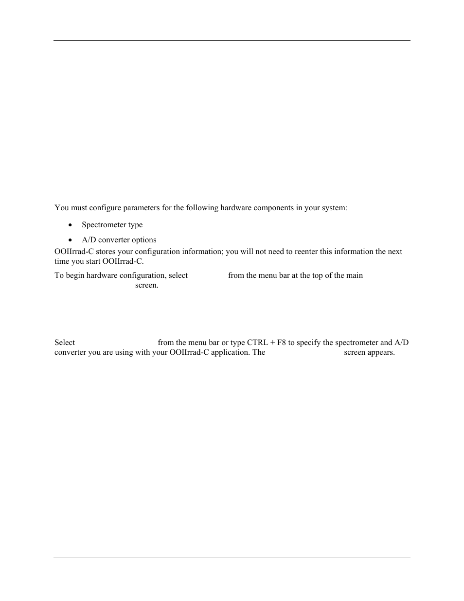 Configuration, Overview, Configuring hardware parameters | Chapter 4: configuration, Chapter 4 | Ocean Optics OOIIrrad-C User Manual | Page 35 / 72