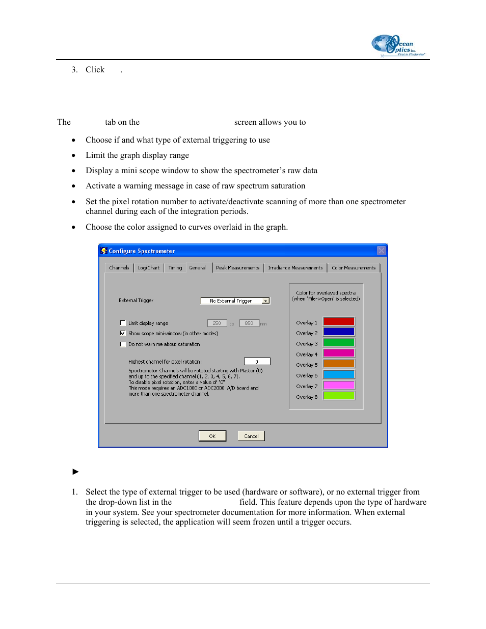 General tab | Ocean Optics OOIIrrad-C User Manual | Page 42 / 72
