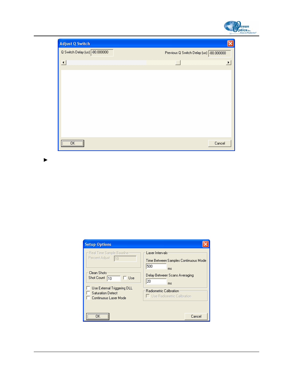 Setup options | Ocean Optics LIBS2000+ User Manual | Page 28 / 62