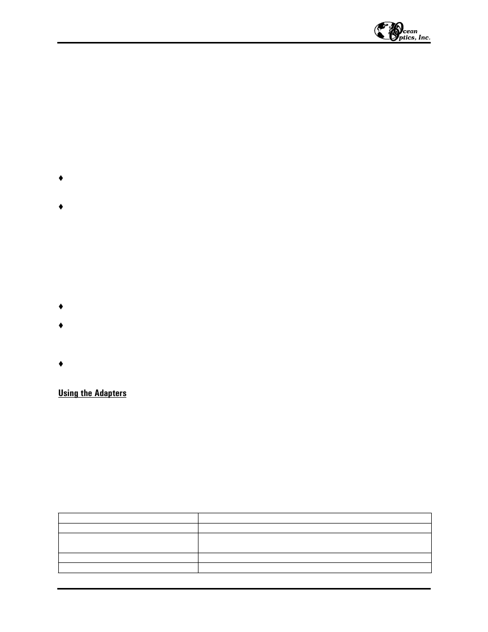 Ocean Optics FVA-UV User Manual | 1 page