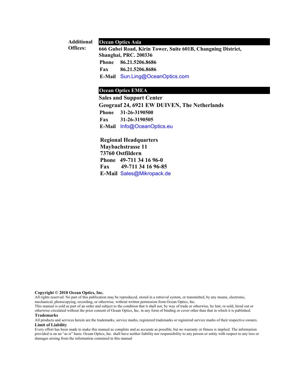 Ocean Optics USB2000+ Install User Manual | Page 2 / 30