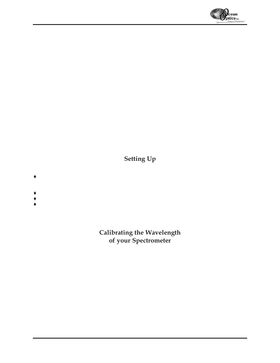 I + c, P + c, Setting up | Calibrating the wavelength of your spectrometer | Ocean Optics S2000 User Manual | Page 103 / 112