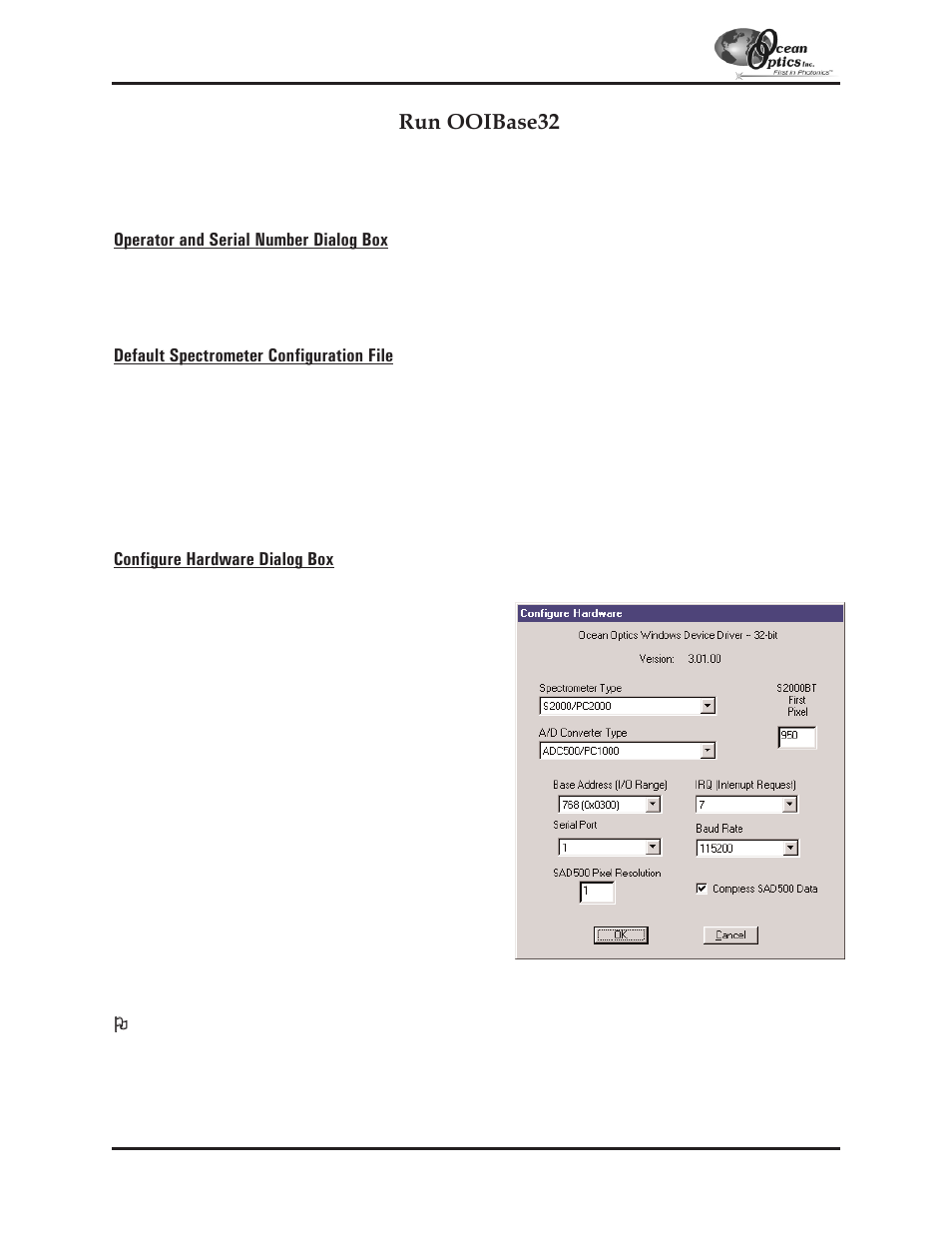 Run ooibase32 | Ocean Optics S2000 User Manual | Page 17 / 112