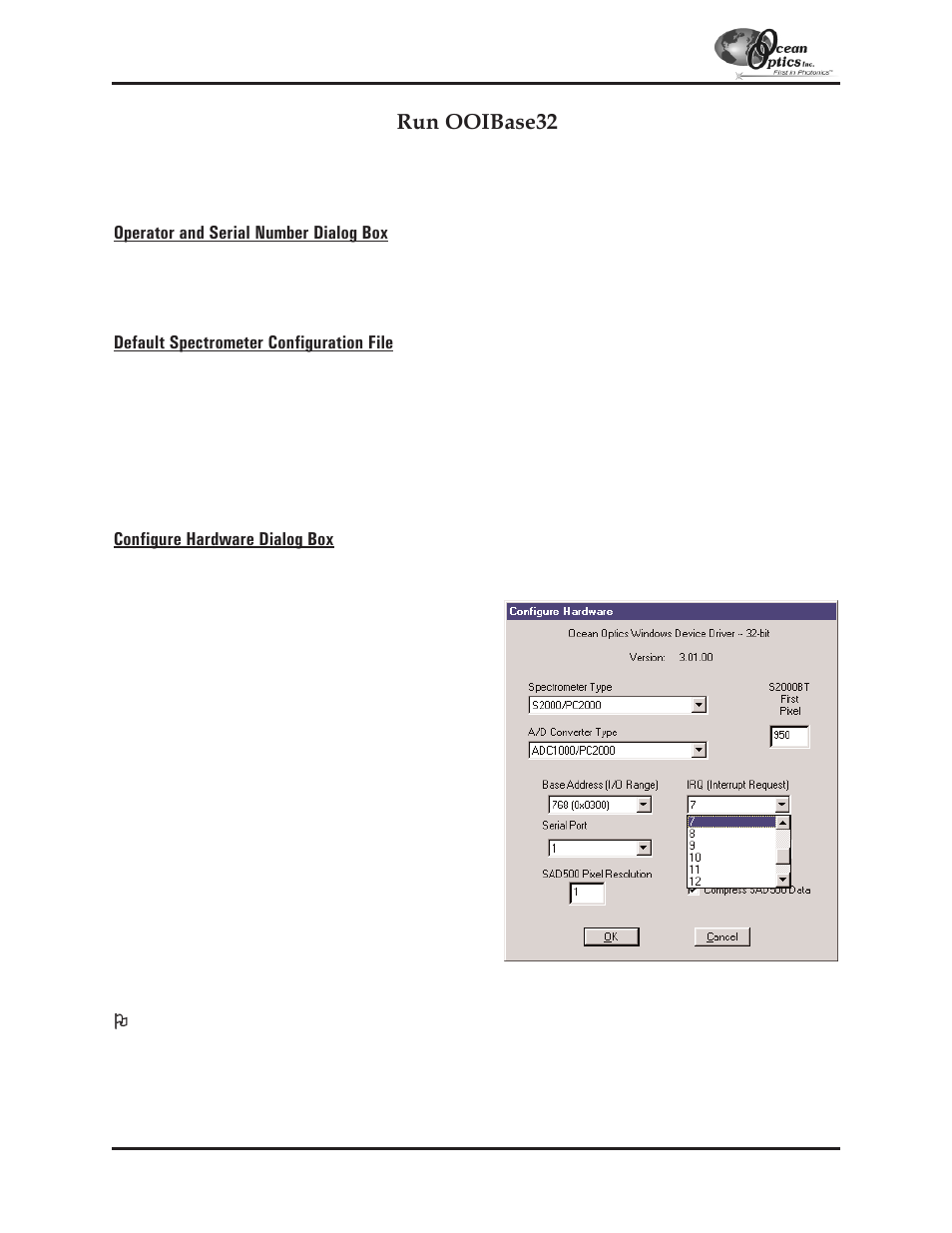 Run ooibase32 | Ocean Optics S2000 User Manual | Page 21 / 112