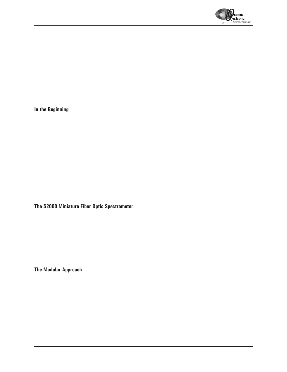 Introduction | Ocean Optics S2000 User Manual | Page 5 / 112