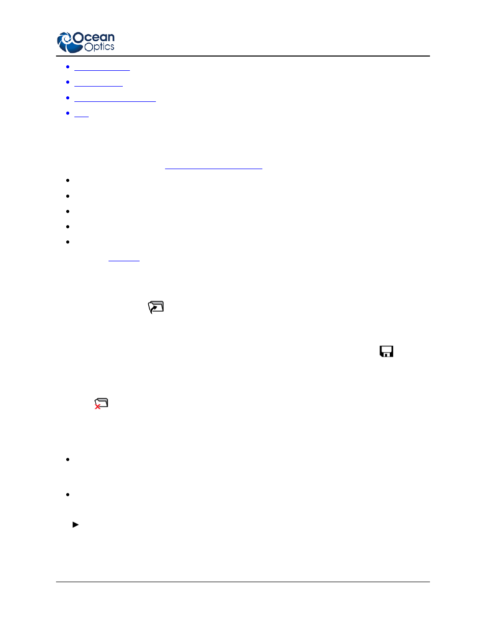 Create new spectroscopy application, Open project, Save project | Remove project, Share project | Ocean Optics Ocean View Install User Manual | Page 43 / 110
