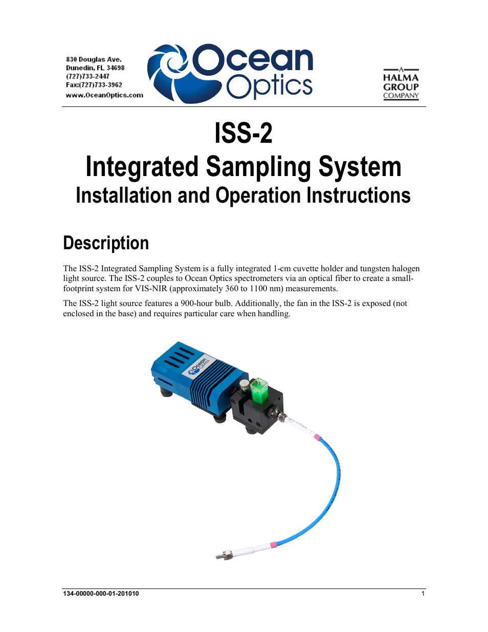 Ocean Optics ISS-2 User Manual | 4 pages