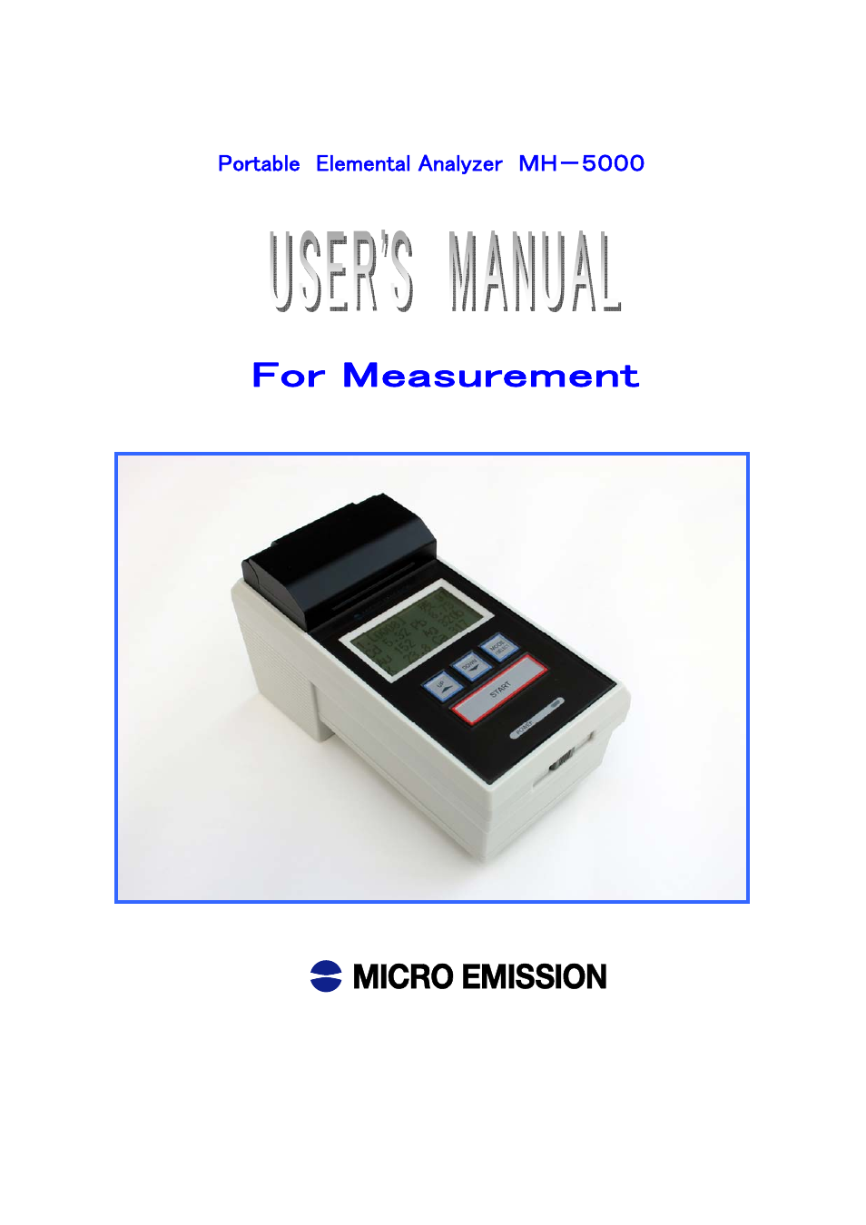 Ocean Optics MH-5000 User Manual | 16 pages