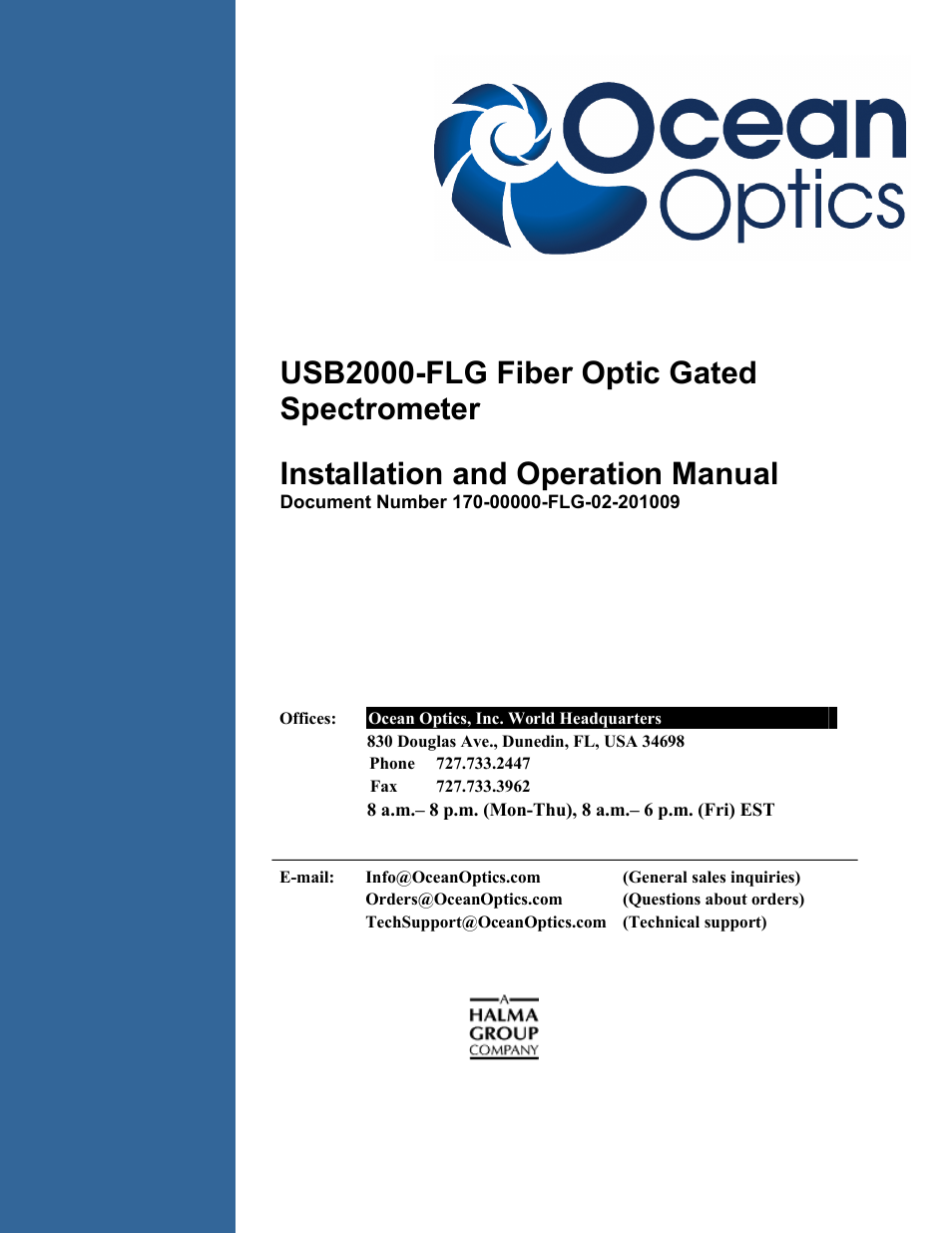 Ocean Optics USB2000-FLG User Manual | 34 pages