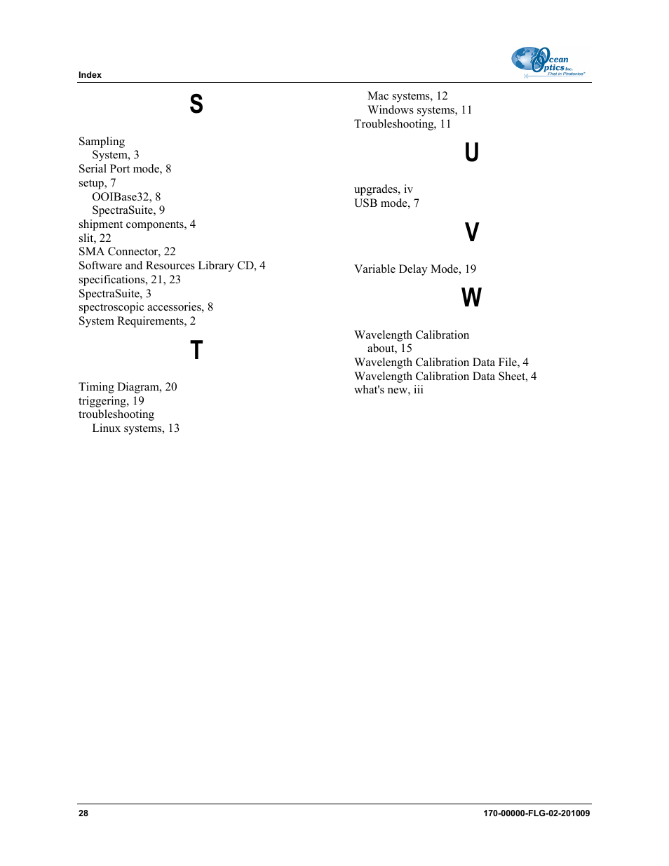 Ocean Optics USB2000-FLG User Manual | Page 34 / 34