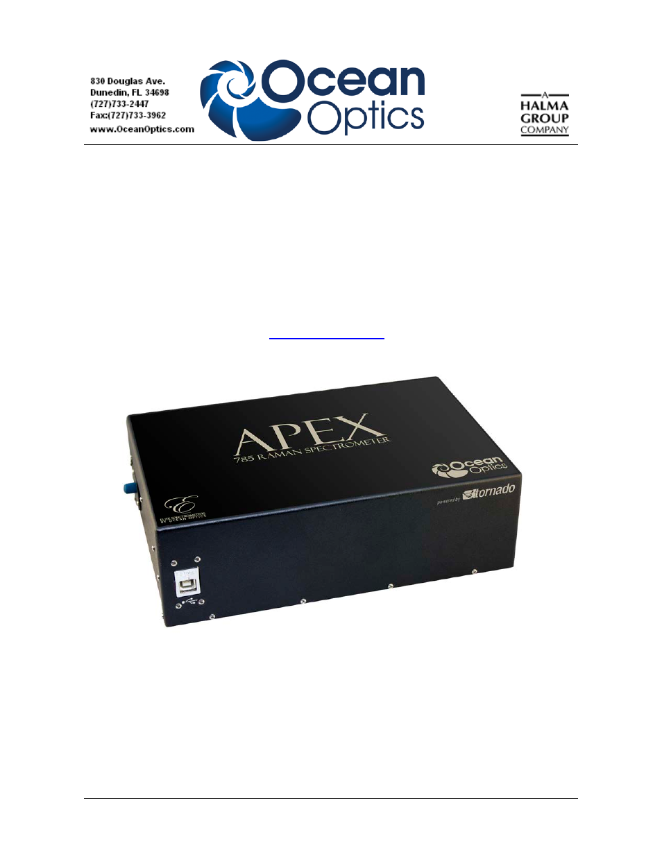 Ocean Optics Apex User Manual | 14 pages