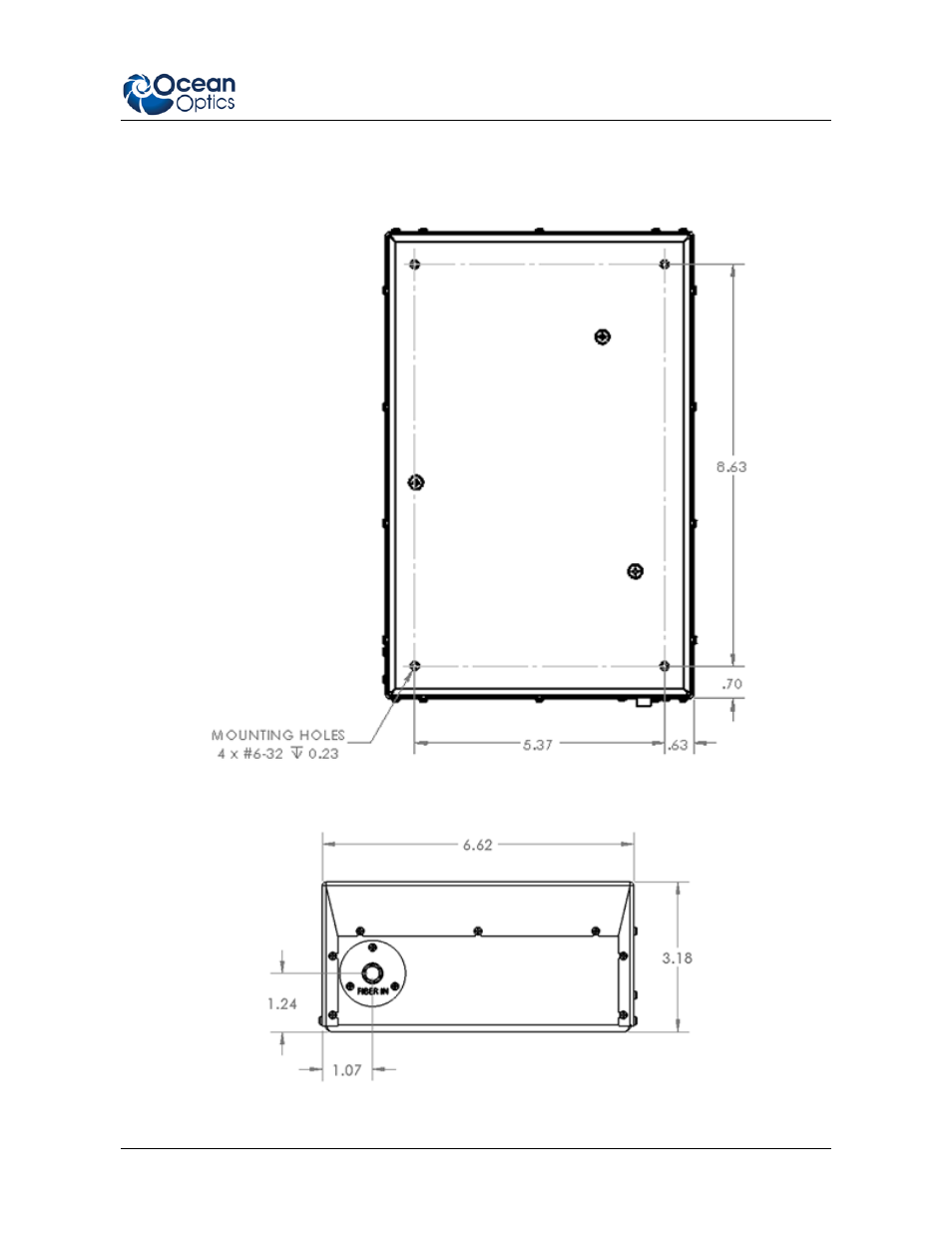 Mechanical diagrams | Ocean Optics Apex User Manual | Page 3 / 14