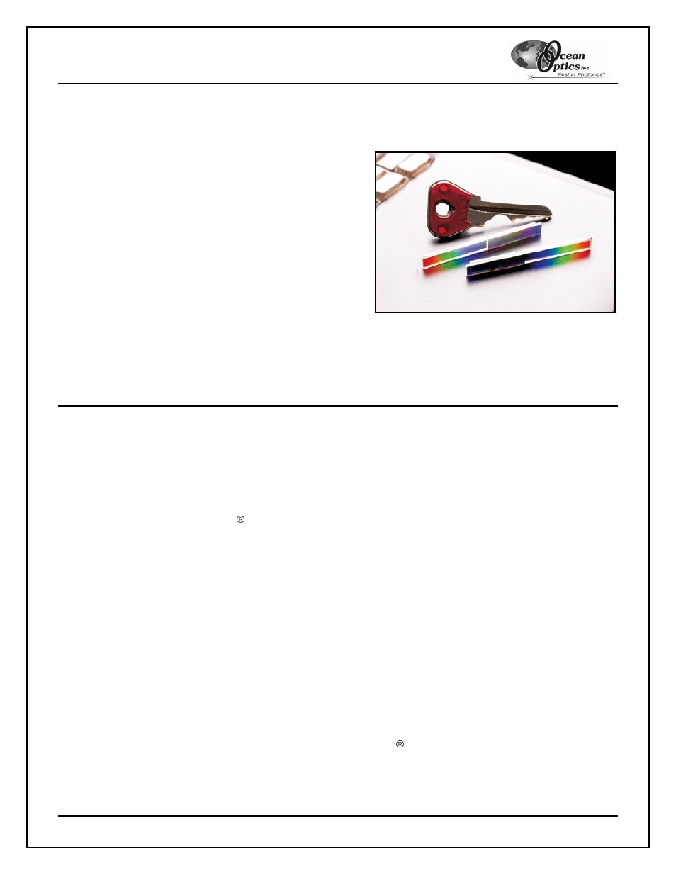 Ocean Optics Linear Variable Filters User Manual | 5 pages